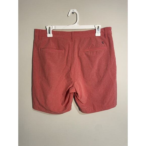 Men's BEARBOTTOM Clothing Soft Heathered Red Stretch Lightweight 8" Shorts 32 - Picture 5 of 9